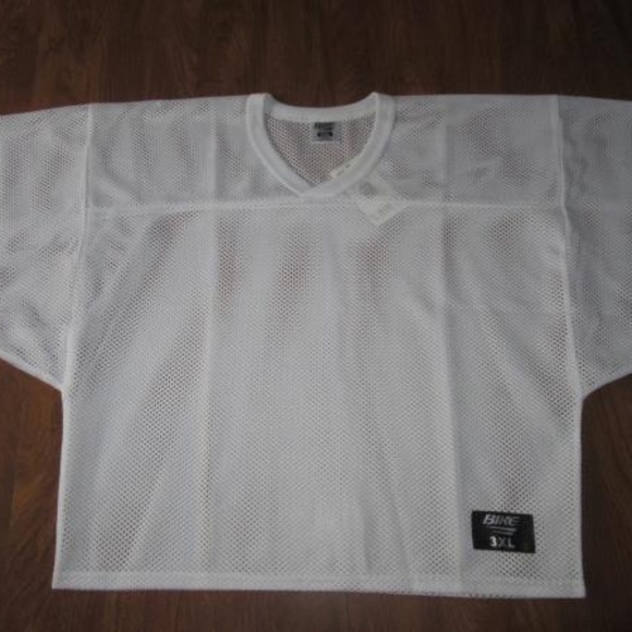 Bike Other - Bike 3XL White Mesh Football 1/2 Jersey Top NWT